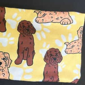 Yellow and Brown Dog Pattern Stretch Headband